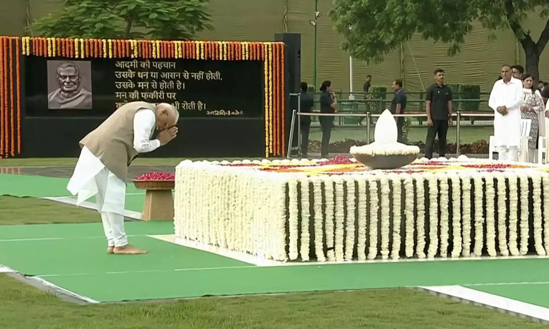 PM Modi Pays Ttributes to Atal Bihari Vajpayee on Death Anniversary