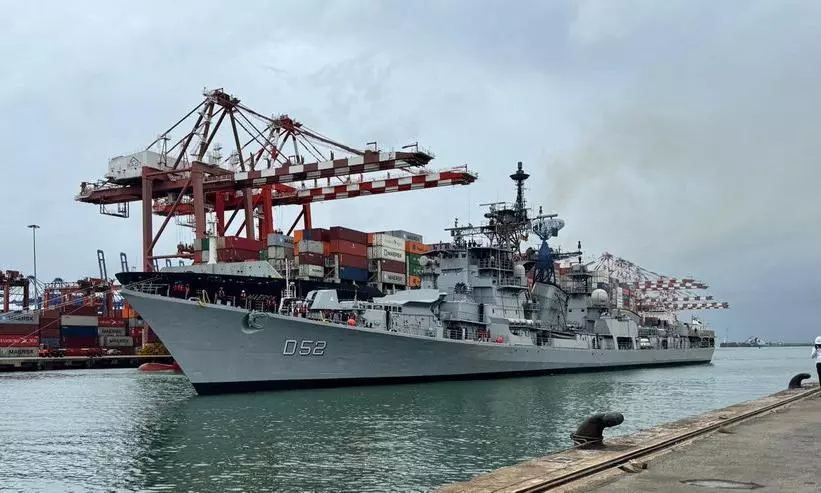 Indian Navy Ships in Sri Lanka for SLINEX-25 Exercise