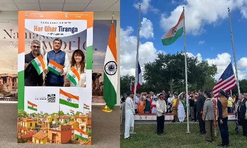 Astronauts, Diaspora Celebrate Indias 79th Independence Day with Flag Hoisting in Houston