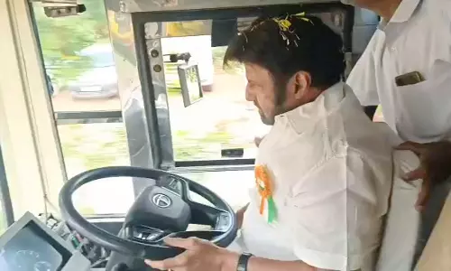 Balakrishna Goes Viral As He Drives An RTC Bus