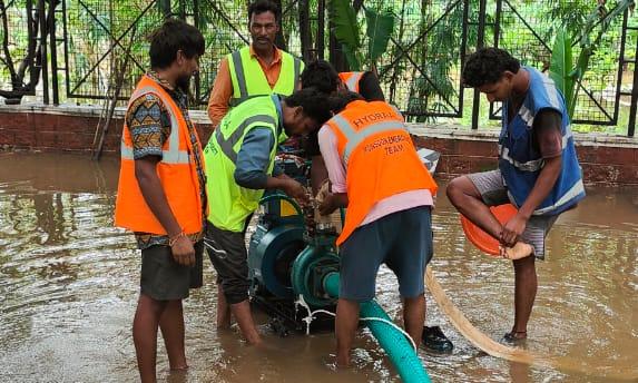 HYDRAA Clears Waterlogging, Rescues Injured Man
