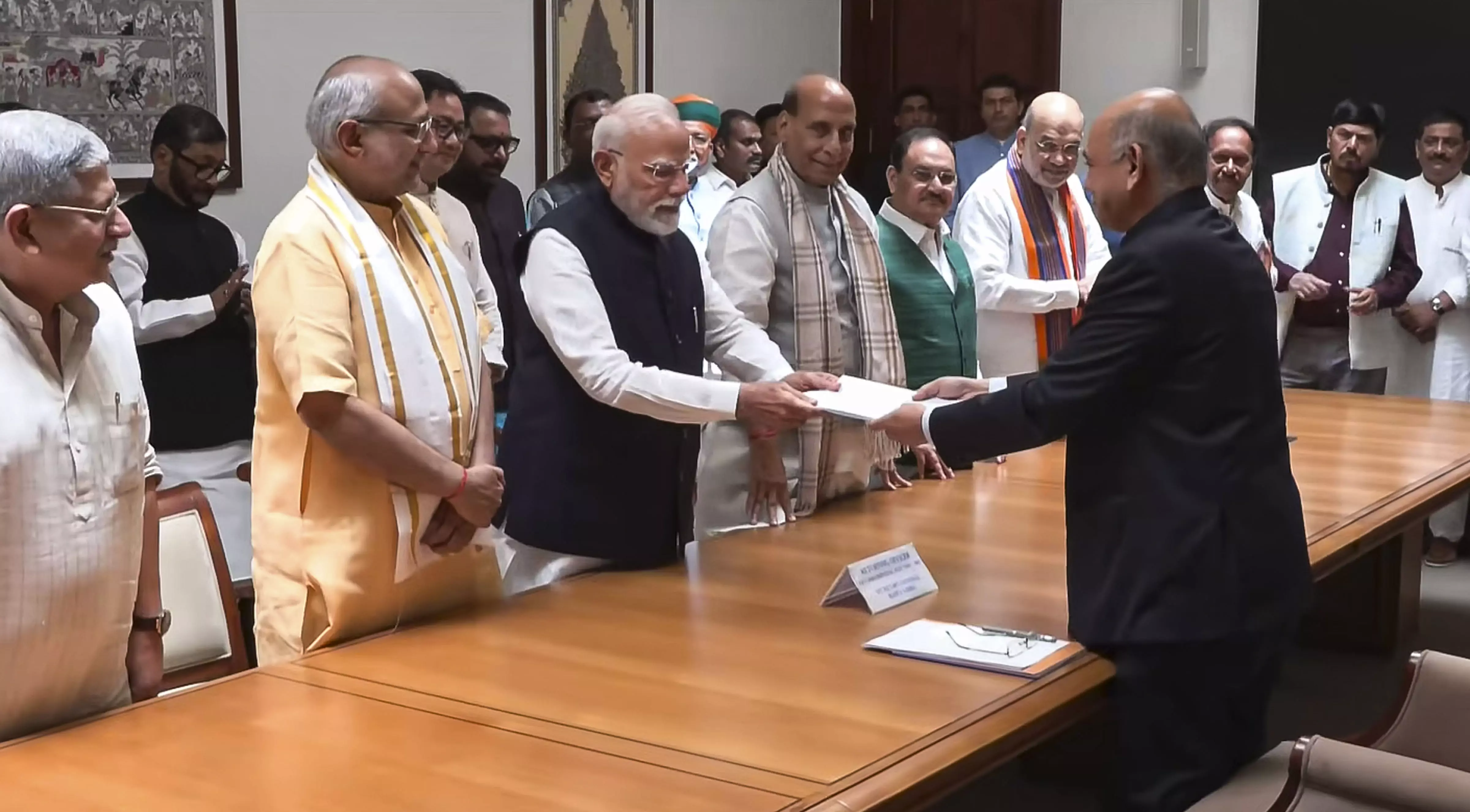 NDA Nominee Radhakrishnan Files Nomination for V-P Election