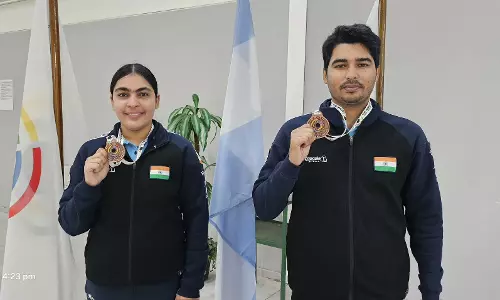 Saurabh-Suruchi Pair Wins 10m Air Pistol Mixed Team Bronze in Asian Cship