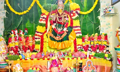 Mass Varalakshmi Vratams at Durga temple today