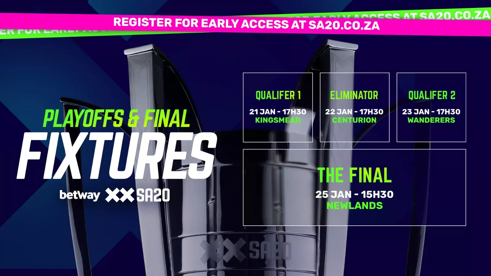 Newlands To Host SA20 Season 4 Final