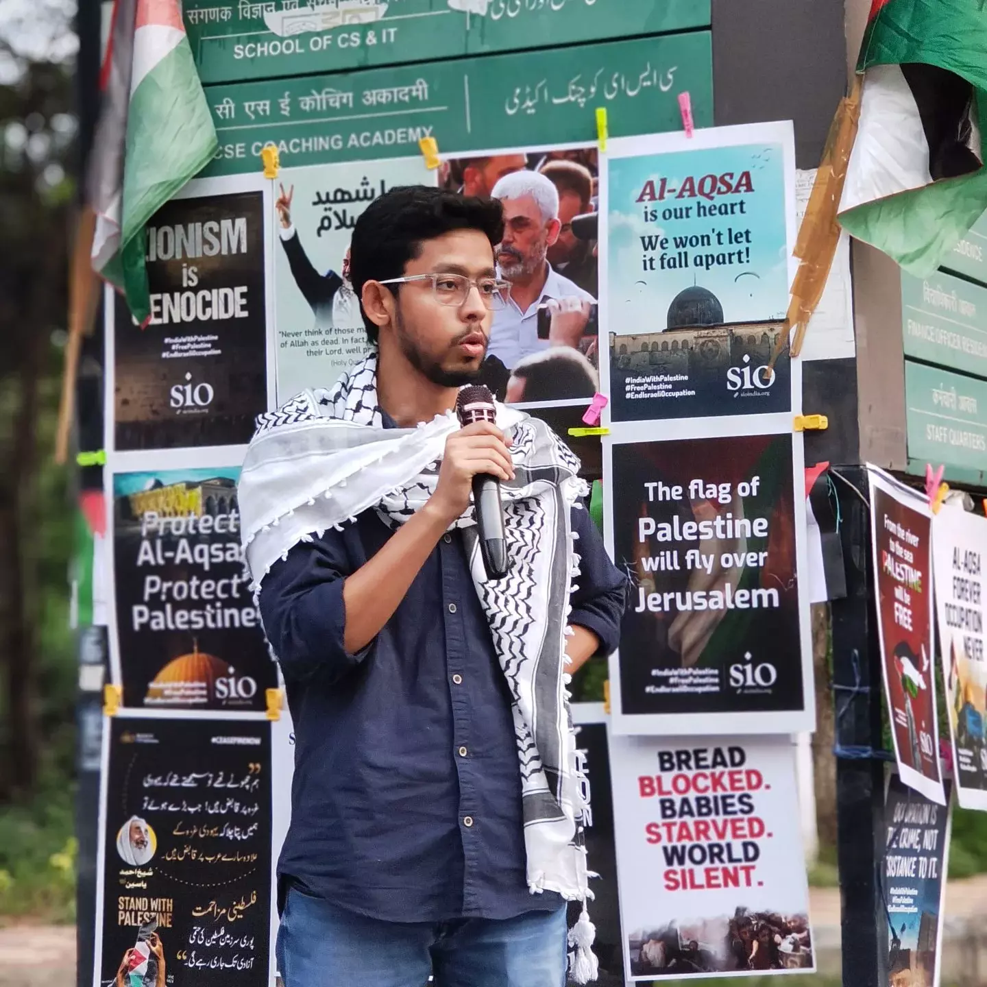 Student Leader Booked for Pro-Palestine Slogans Student Leader Booked for Pro-Palestine Slogans