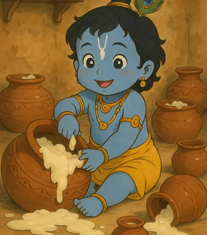 In MP, Krishna Not Makhan Chor But A Rebel