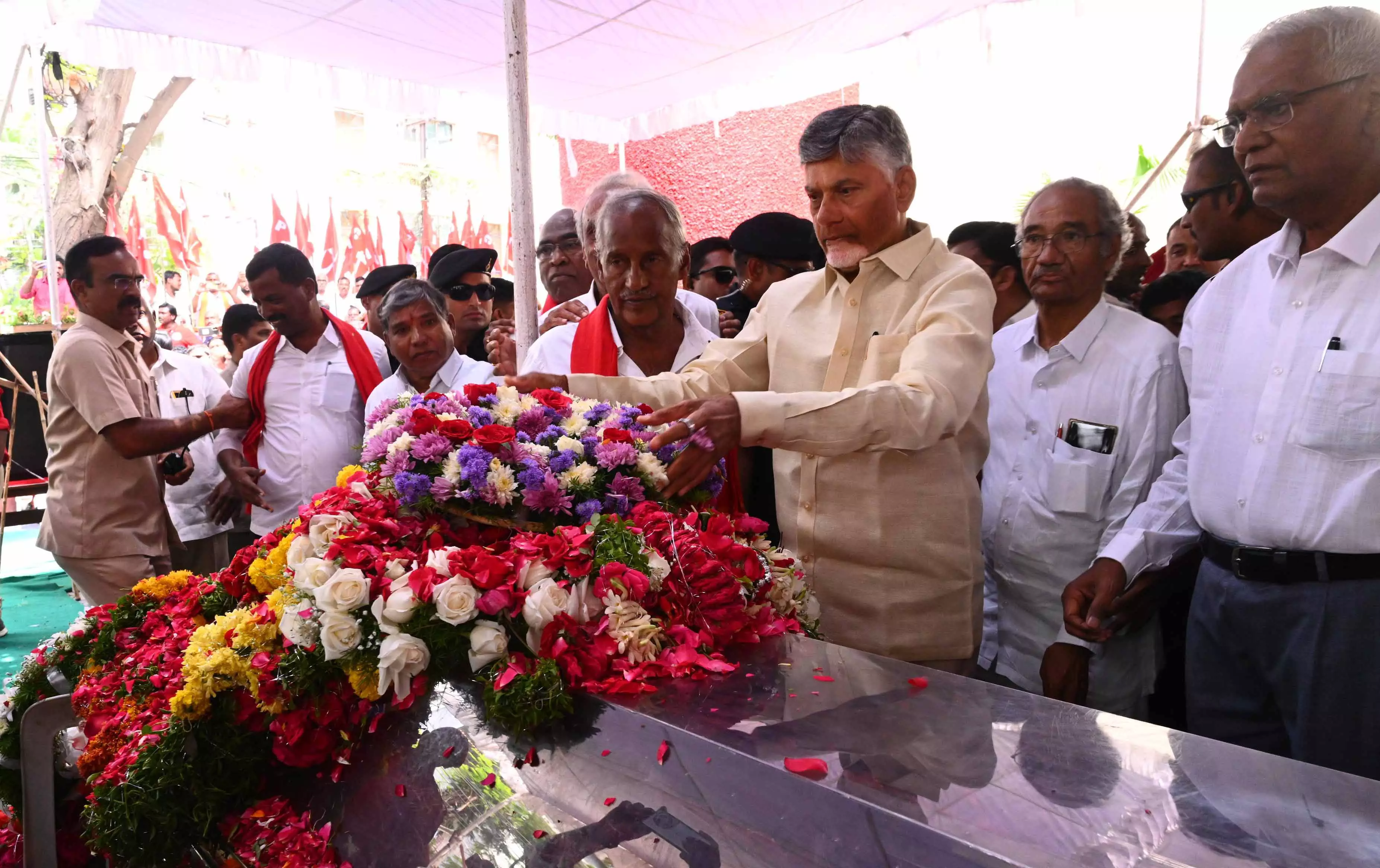 Sudhakar Reddy Fought to Safeguard Democracy: CM Naidu