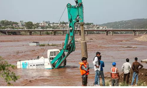 Heavy Rains Lash J&K, Flood-Like Situation in Jammu; Vital Bridge Damaged