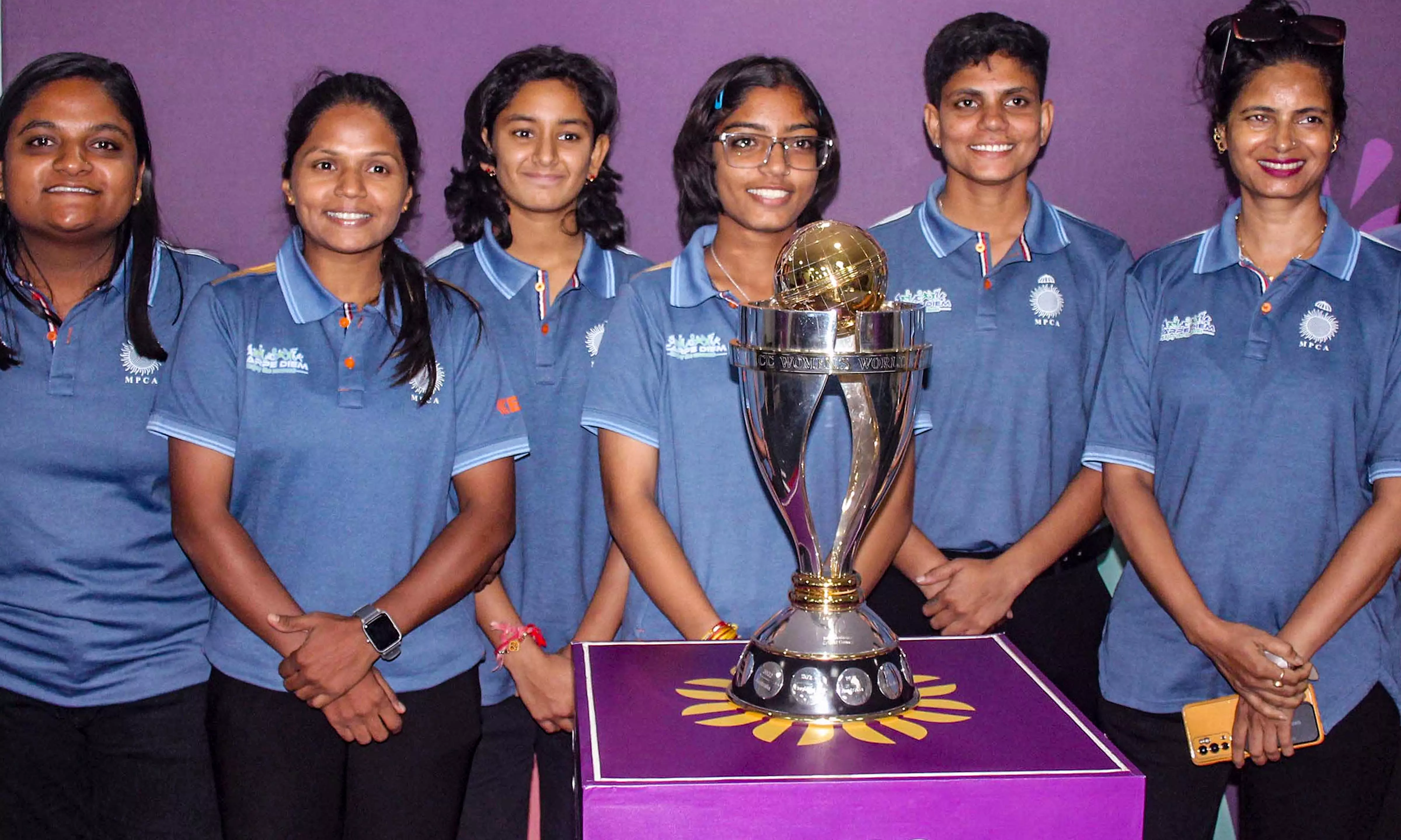 ICC Womens World Cup Trophy Reaches Indore