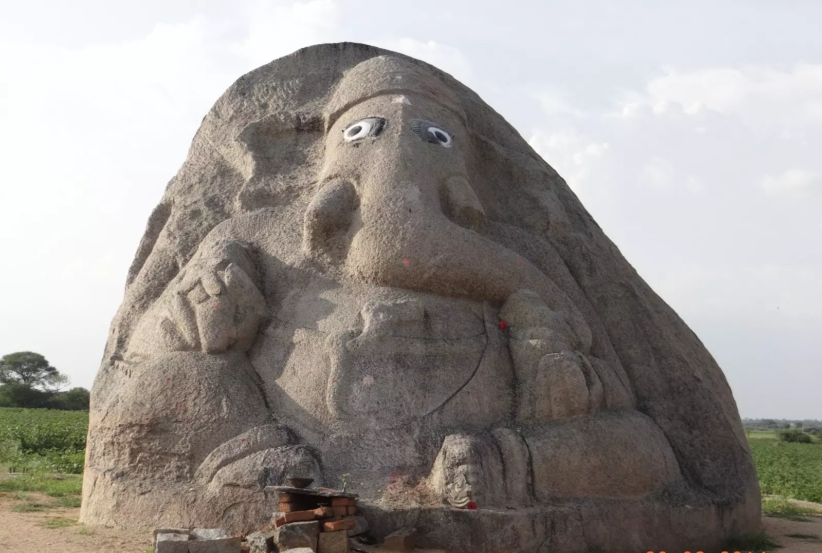Monolithic Ganesh Sculpture At Avancha, Jadcherla