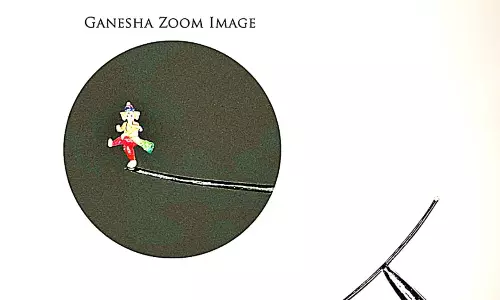 Warangal Micro-Artist Crafts Dancing Ganesha On An Eyelash Tip Warangal Micro-Artist Crafts Dancing Ganesha On An Eyelash Tip