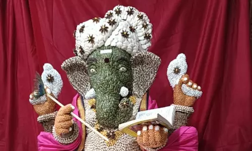 Anakapalli Continues with Traditional Ganesha of Seeds, Pulses