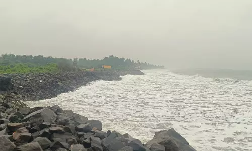 Kakinada: Low Pressure Turns Uppada Coast Turbulent