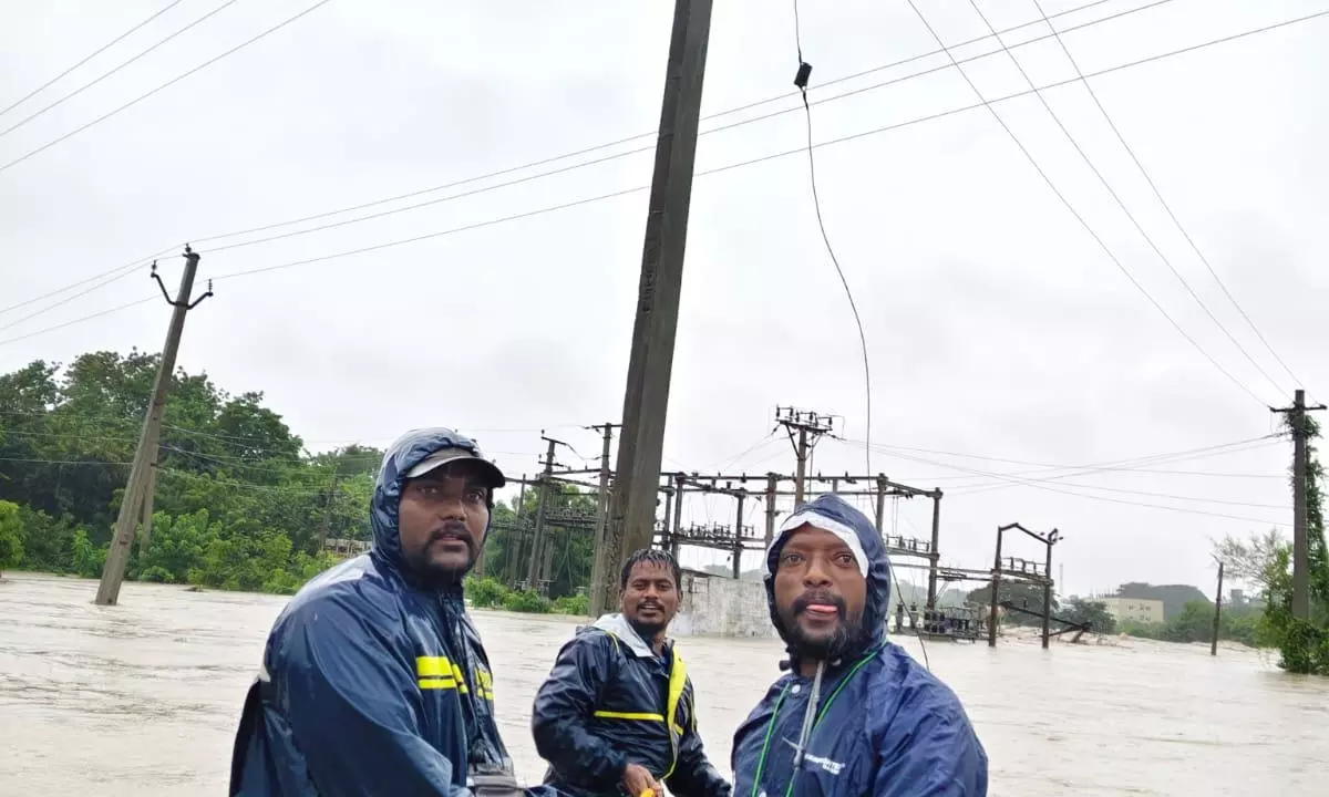 Telangana Floods: Power Staff Risk Safety for Supply