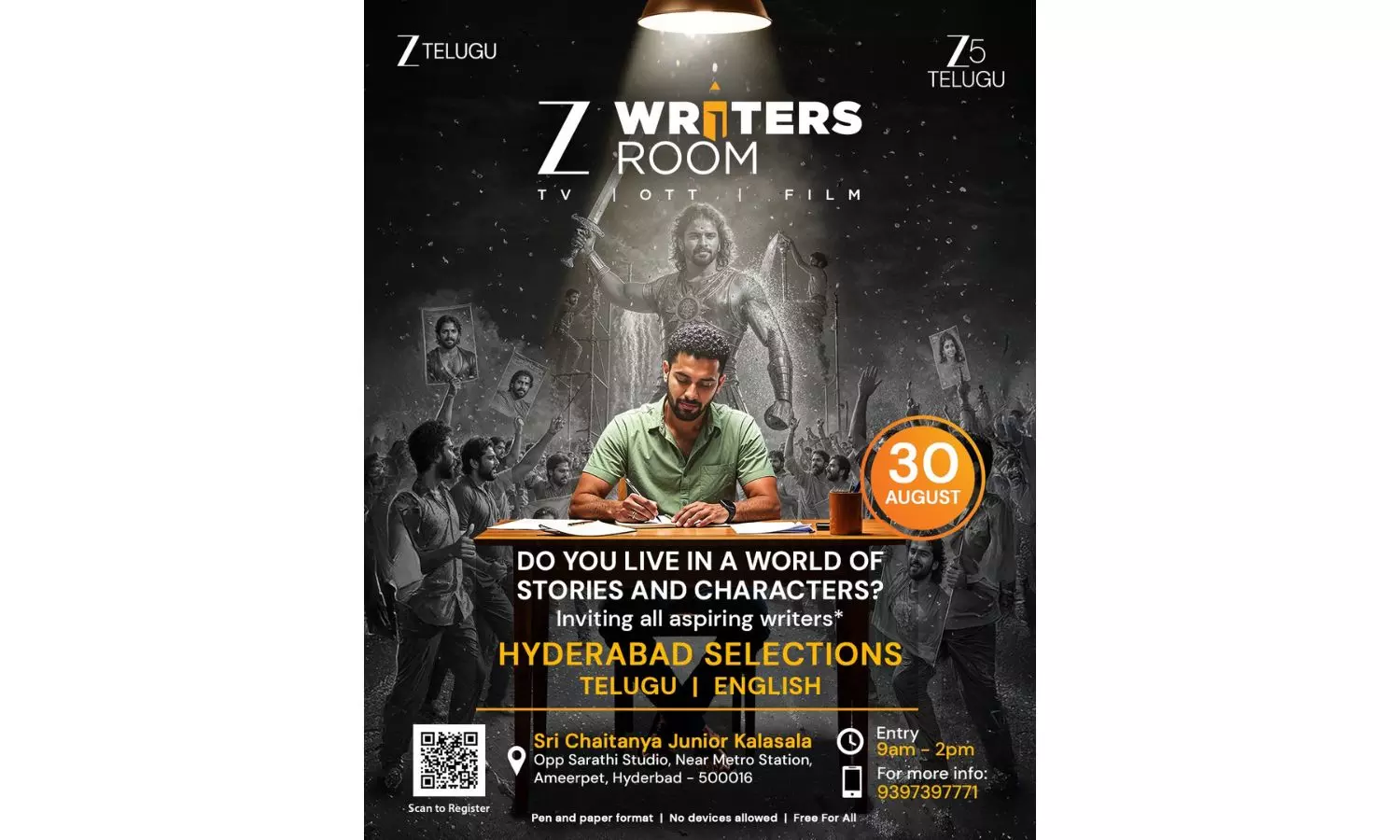 Zee Telugu Invites Aspiring Screenwriters To Join Writers Room In Hyderabad