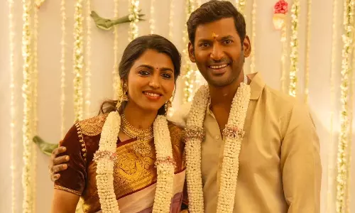 Actor Vishal Gets Engaged to Sai Dhanshika Actor Vishal Gets Engaged to Sai Dhanshika