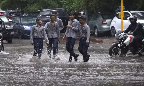 Sudden Downpour Takes Hyderabad City Off-Guard