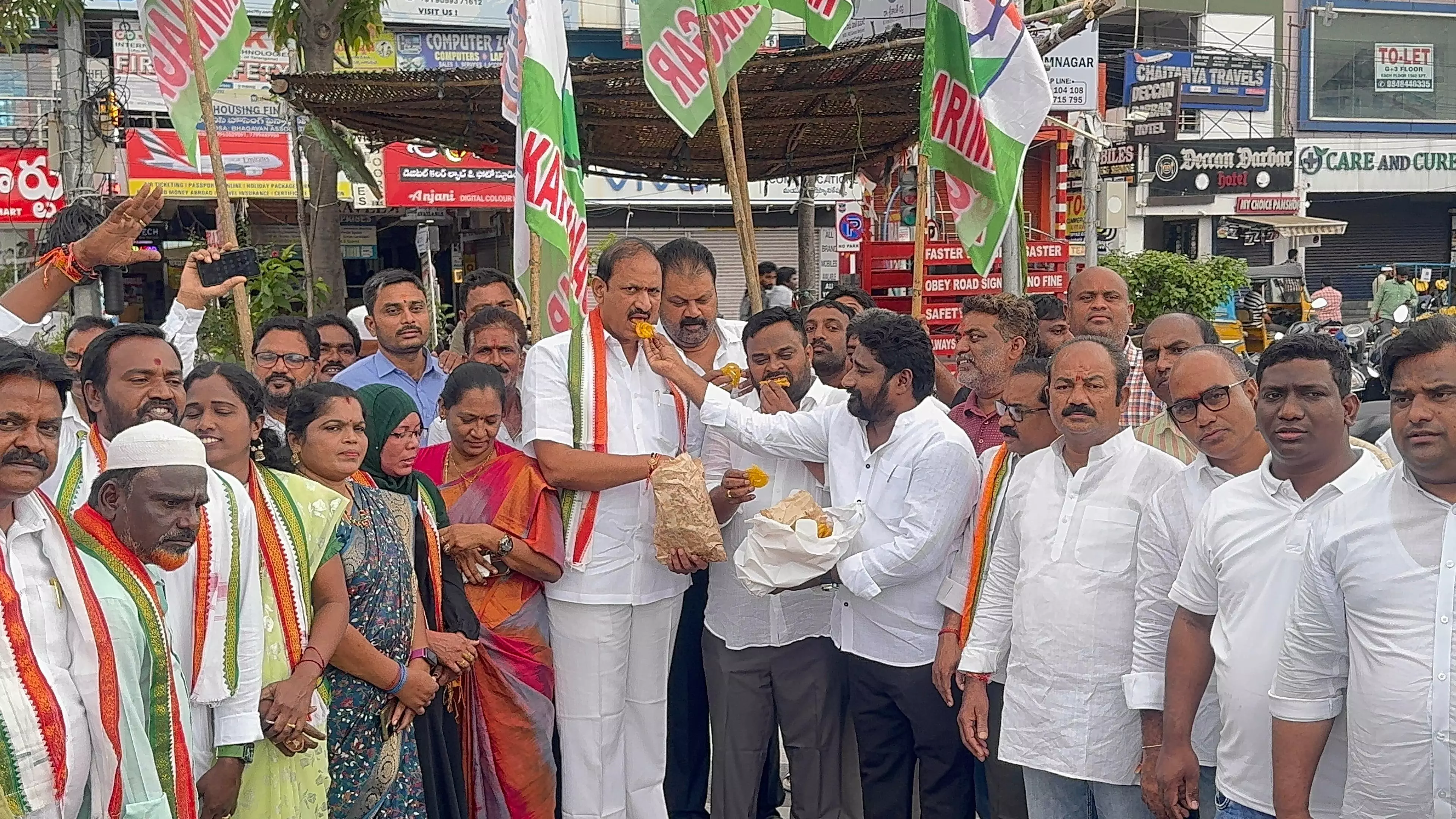 Telangana: Congress Celebrates Passage of 42% BC Quota Bill