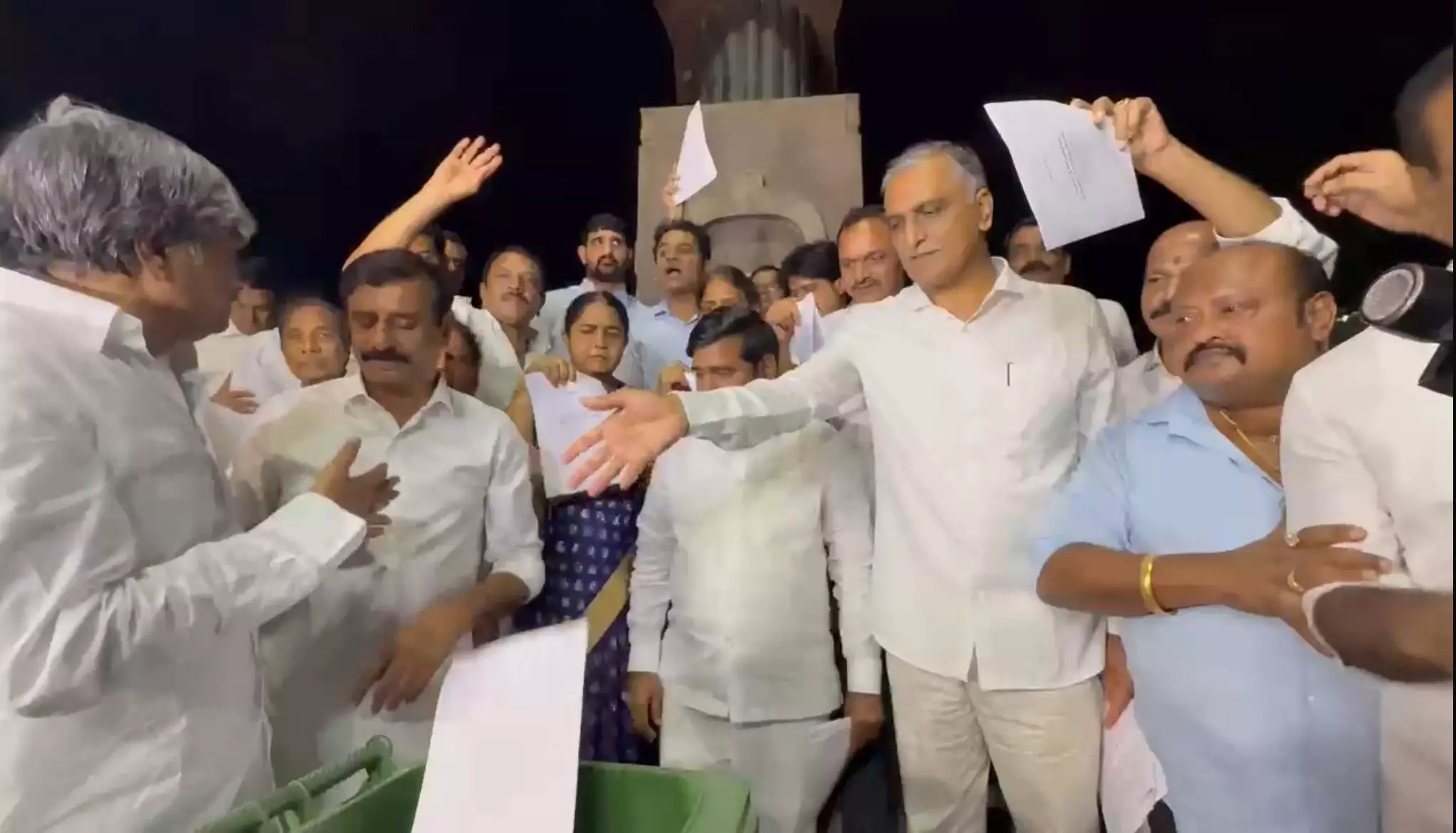 BRS Stages Walkout From Telangana Assembly over Commissions Report On Kaleshwaram Project