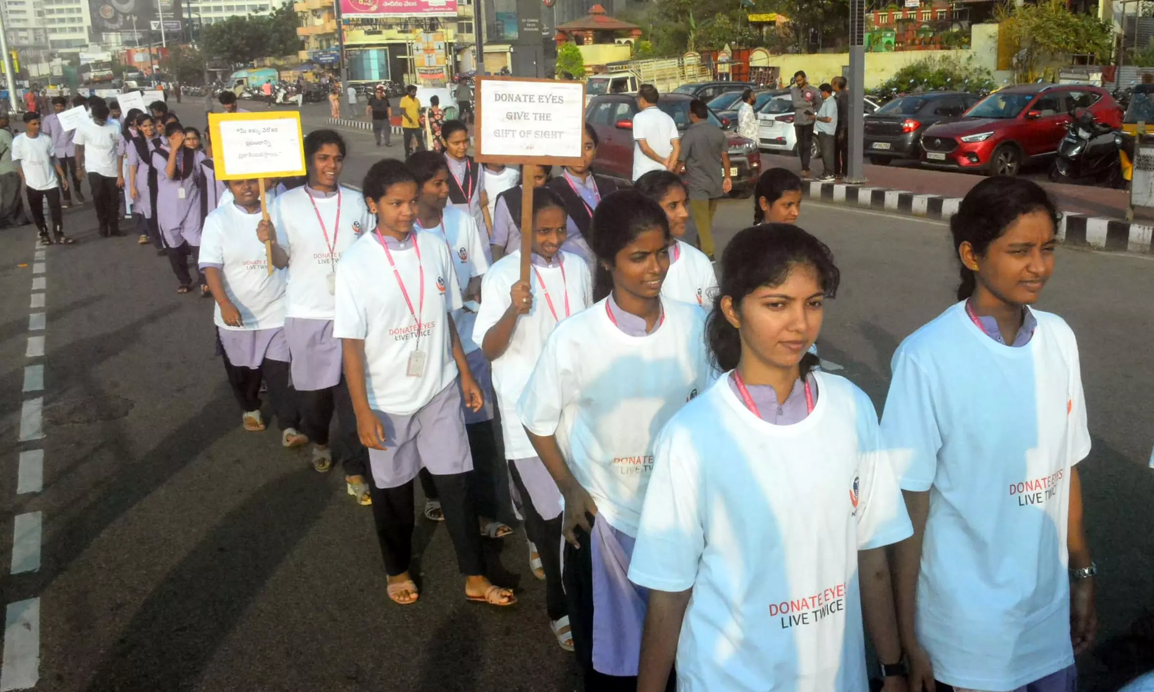 700 Join Eye Donation Awareness Rally in Vizag 700 Join Eye Donation Awareness Rally in Vizag