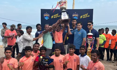 Zilla Parishad High School from Chandrapalam Wins First Ever Bengal Warriorz Beach Kabaddi League in Vizag