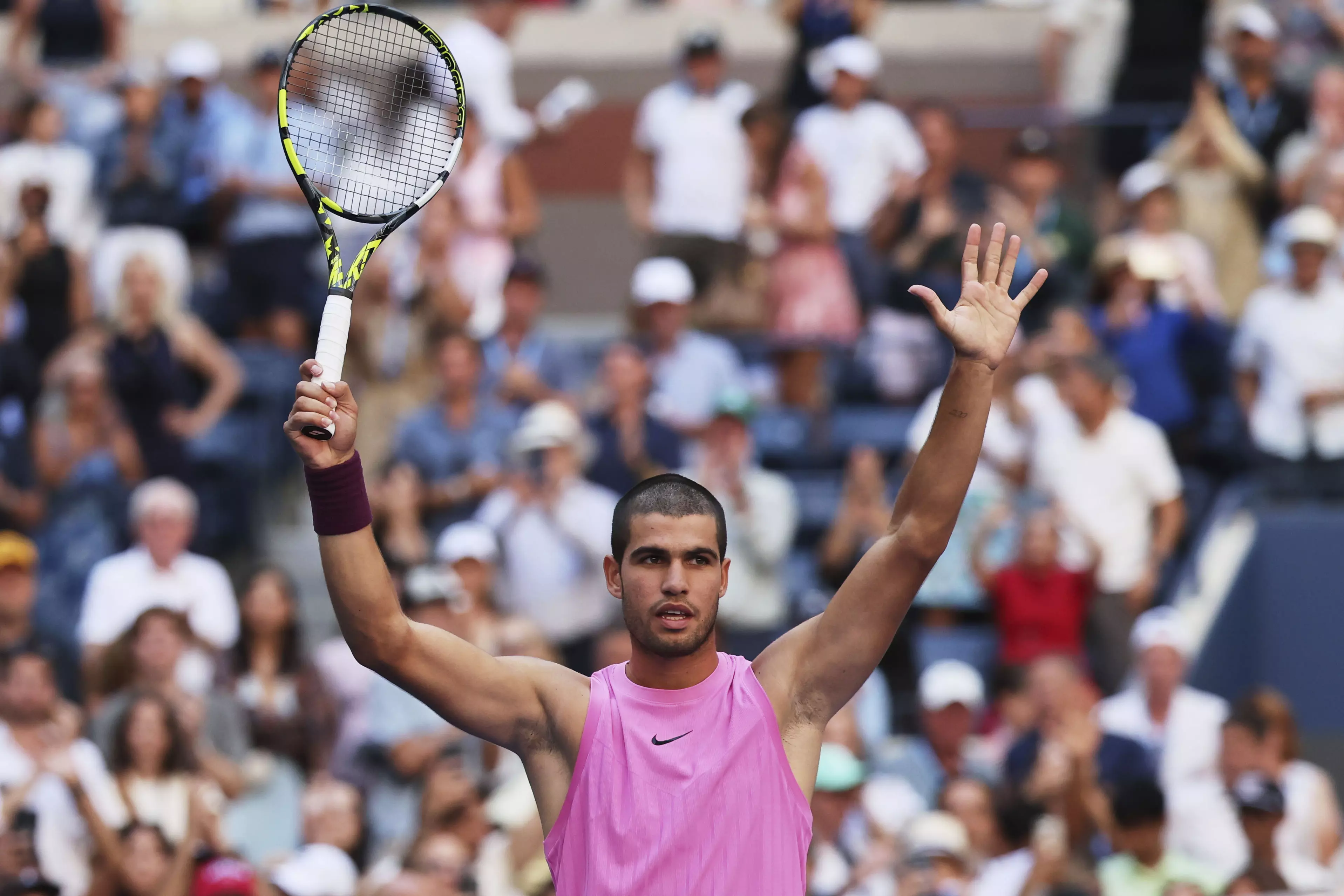 Alcaraz into U.S. Open Quarter-finals As Pegula Advances