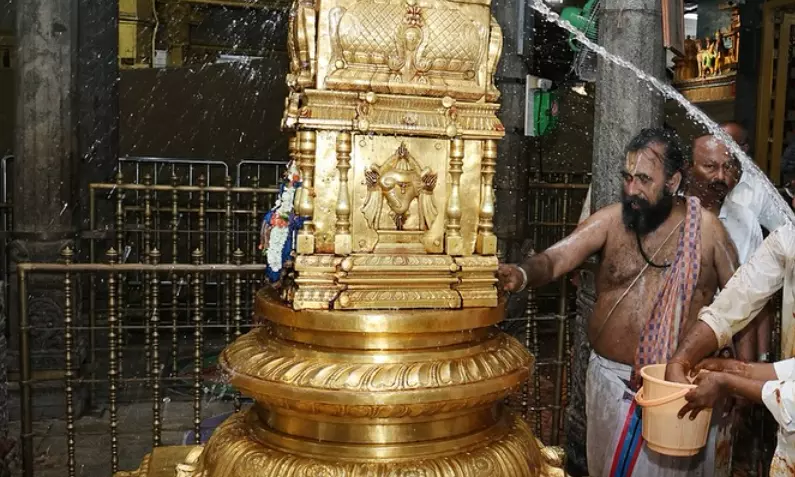 Koil Alwar Tirumanjanam Held At Tiruchanoor Temple