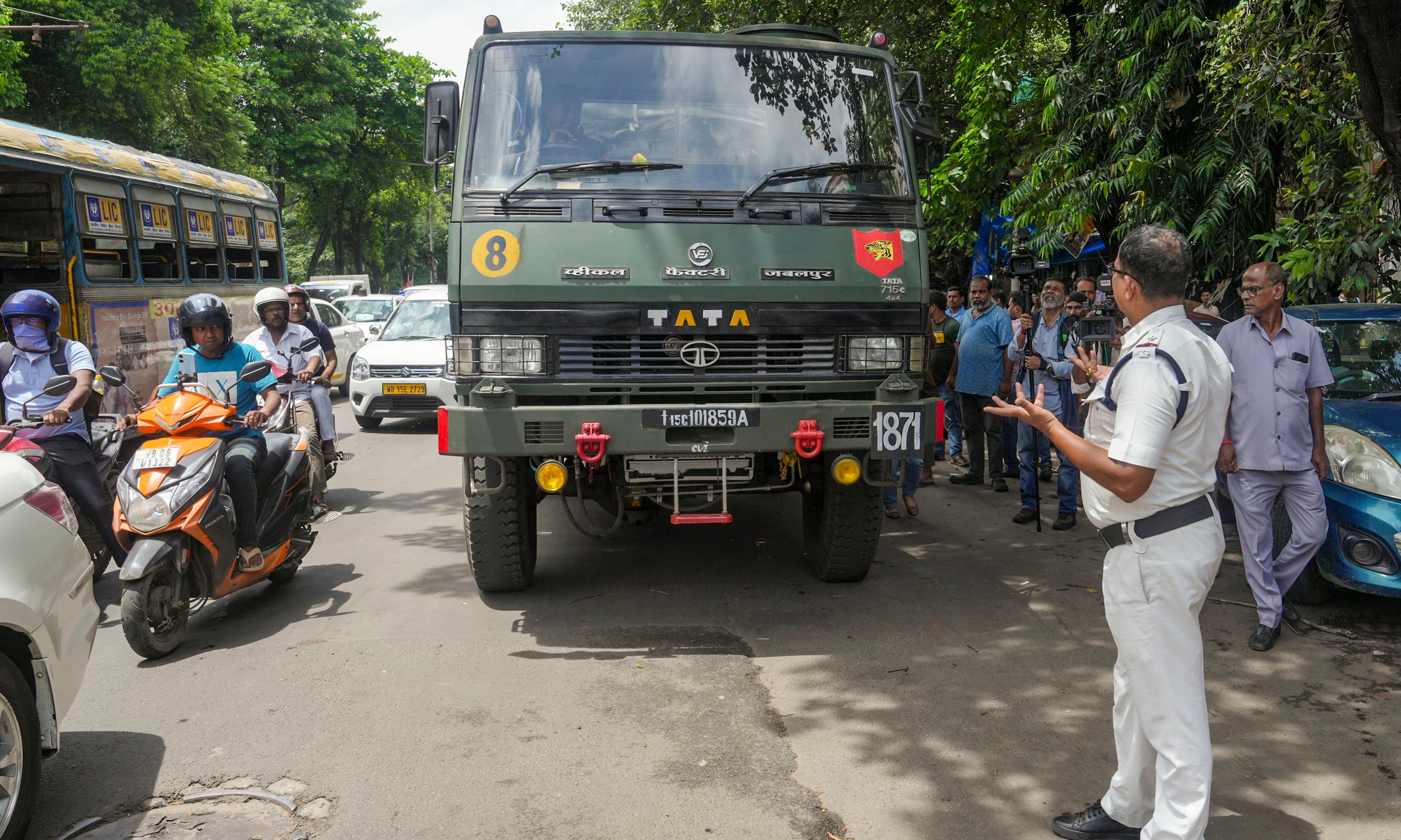 Army Truck Booked for Dangerous Driving in Kolkata