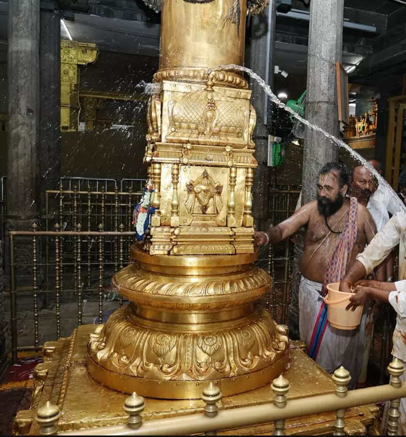 Koil Alwar Tirumanjanam Held At Tiruchanoor Temple