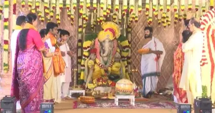 Ganesh Laddu Auctioned for Record Rs 51 Lakh in Hyderabad’s My Home Bhuja