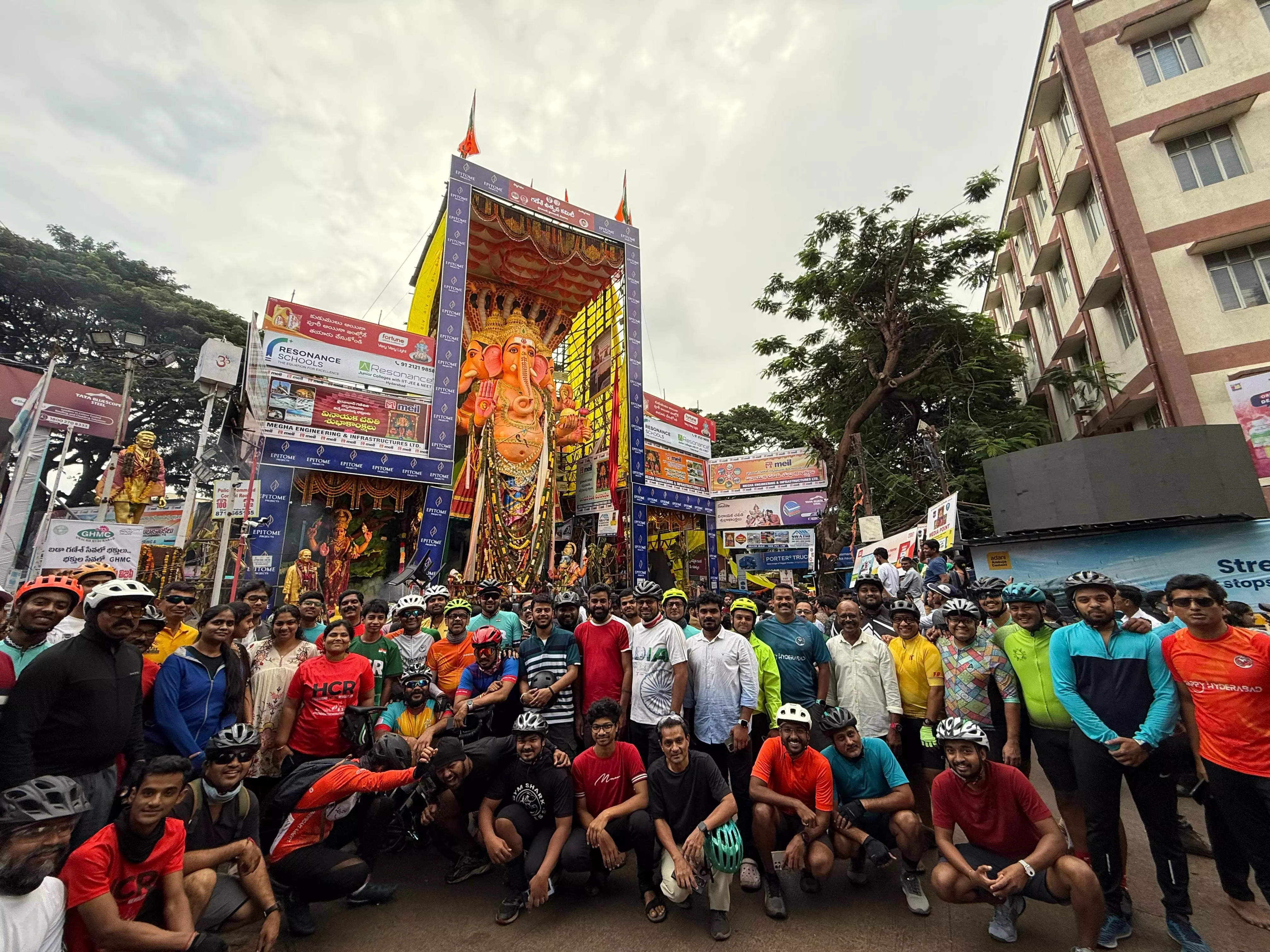 Riders Pedal To Khairatabad Ganesh At Dawn