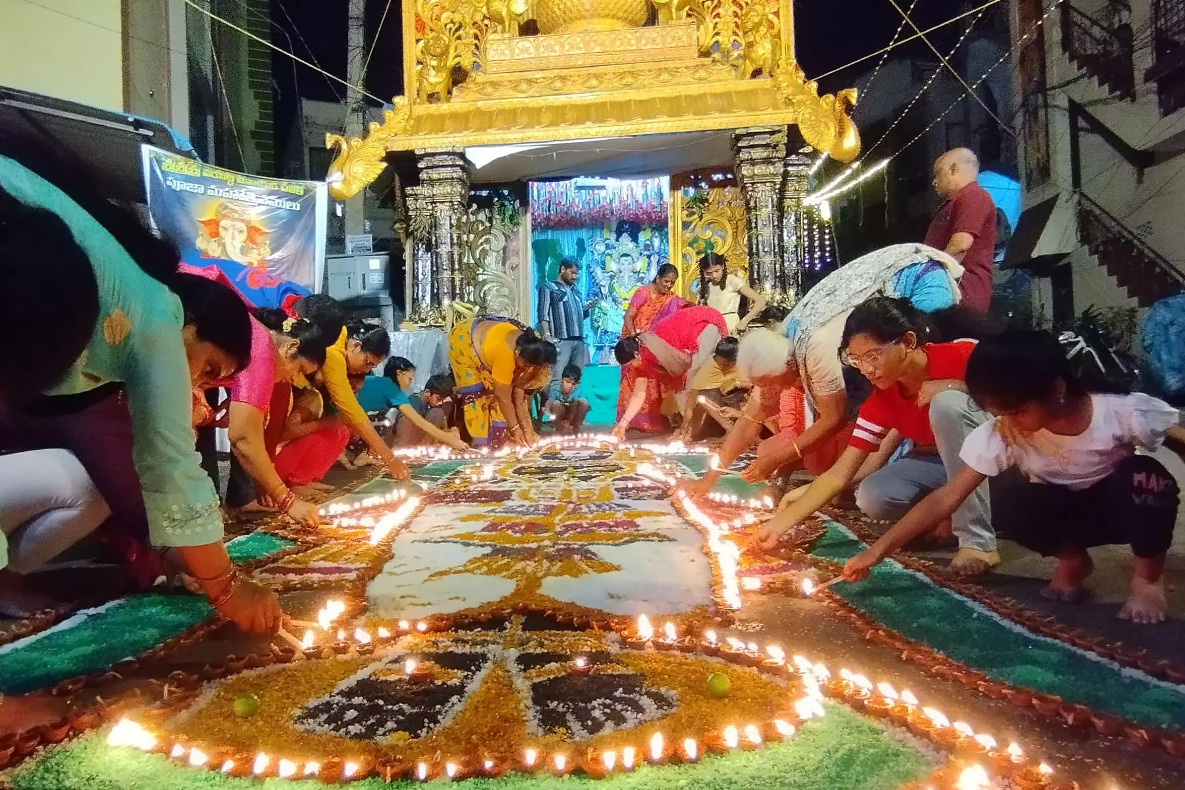 Unique Saree-Clad Ganesh Idol Prepared for Immersion in Visakhapatnam Unique Saree-Clad Ganesh Idol Prepared for Immersion in Visakhapatnam