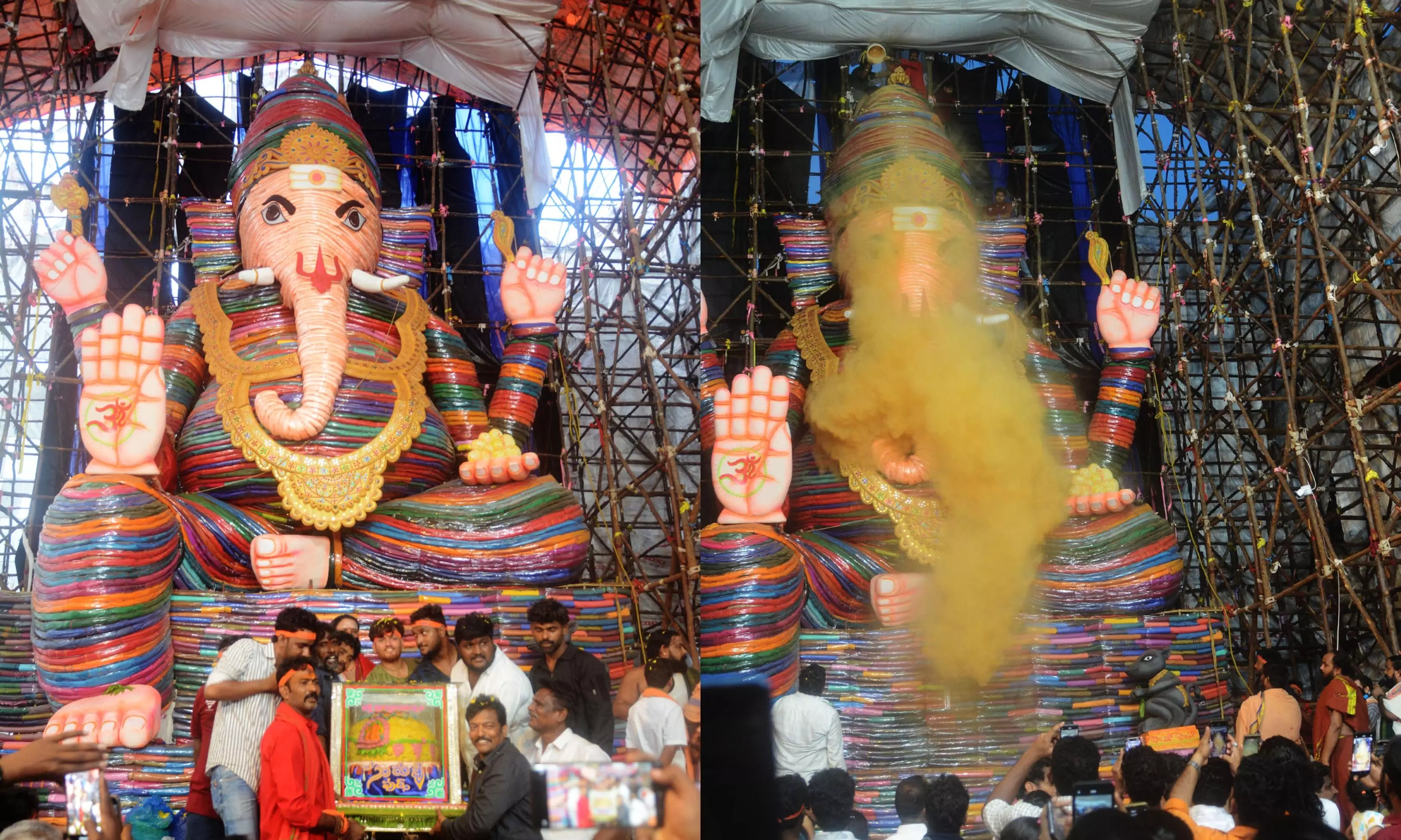 Tallest Ganesh Idols Immersed in Gajuwaka