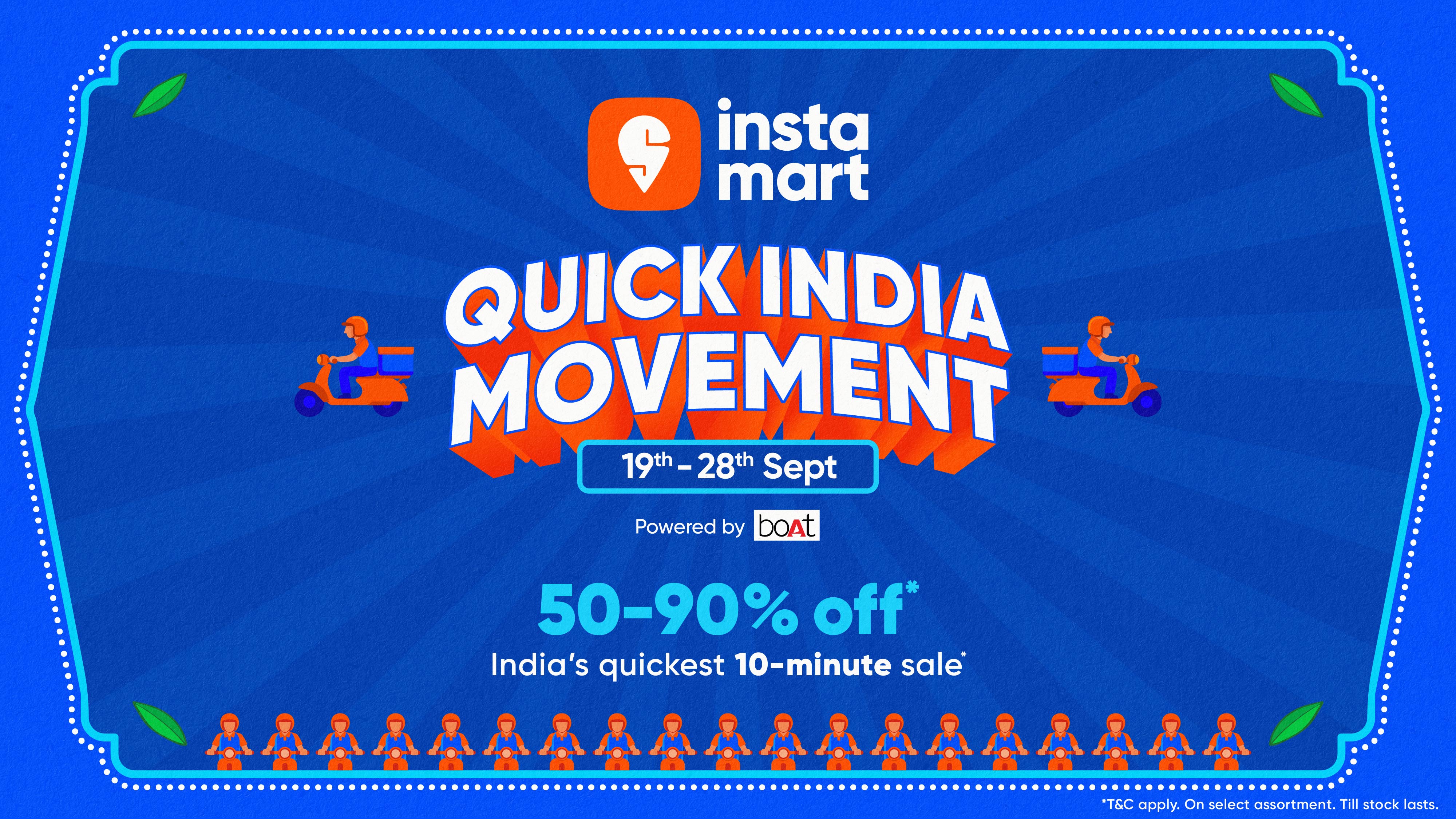 Instamart Launches 'Quick India Movement' Sale with Deals