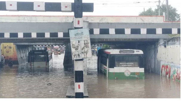 Warangal Floods Disrupt Life, Stranding Buses