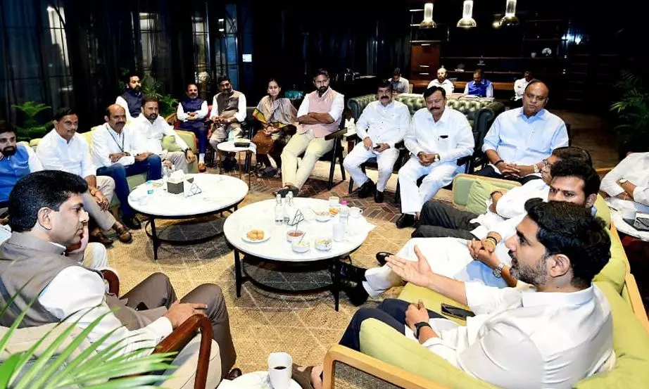 Andhra Pradesh: Lokesh Holds Talks with TD MPs on VP Election