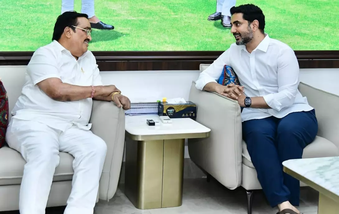 Lokesh Pats VP-Elect Radhakrishnan, Meets Central Minister CR Patil