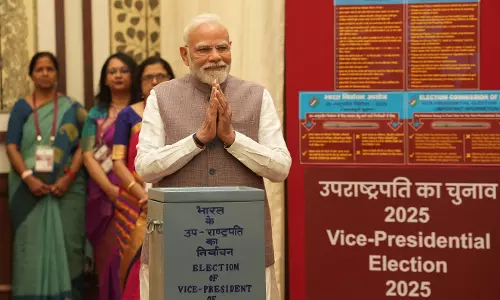 Modi Casts Vote in Vice President Election