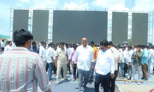 Kinjarapu Atchannaidu Inspects Arrangements For Super Six Event At Anantapur