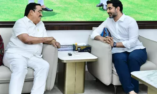 Lokesh Pats VP-Elect Radhakrishnan, Meets Central Minister CR Patil