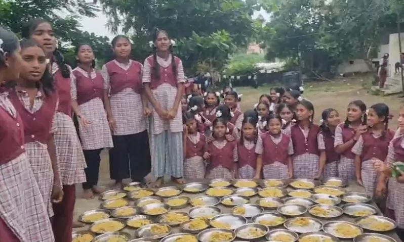 KGBV Students Protest Poor Quality Food