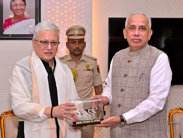 Telangana Governor Calls On AP Counterpart