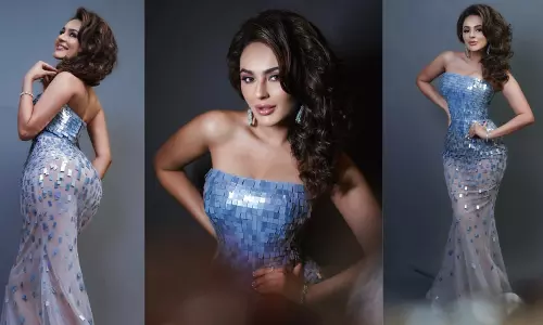 Seerat Kapoor wows In A Floor Length Tulle Sequin Gown Serving  Hollywood Glam