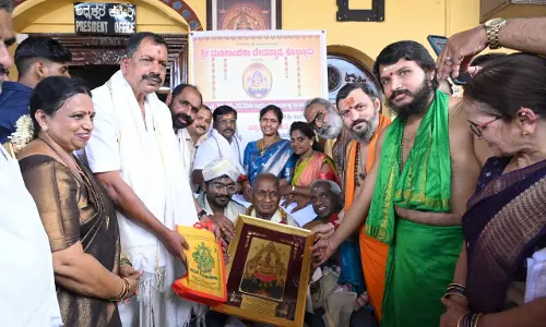 Ilaiyaraaja Offers Diamond-Studded Crown to Goddess Mookambika