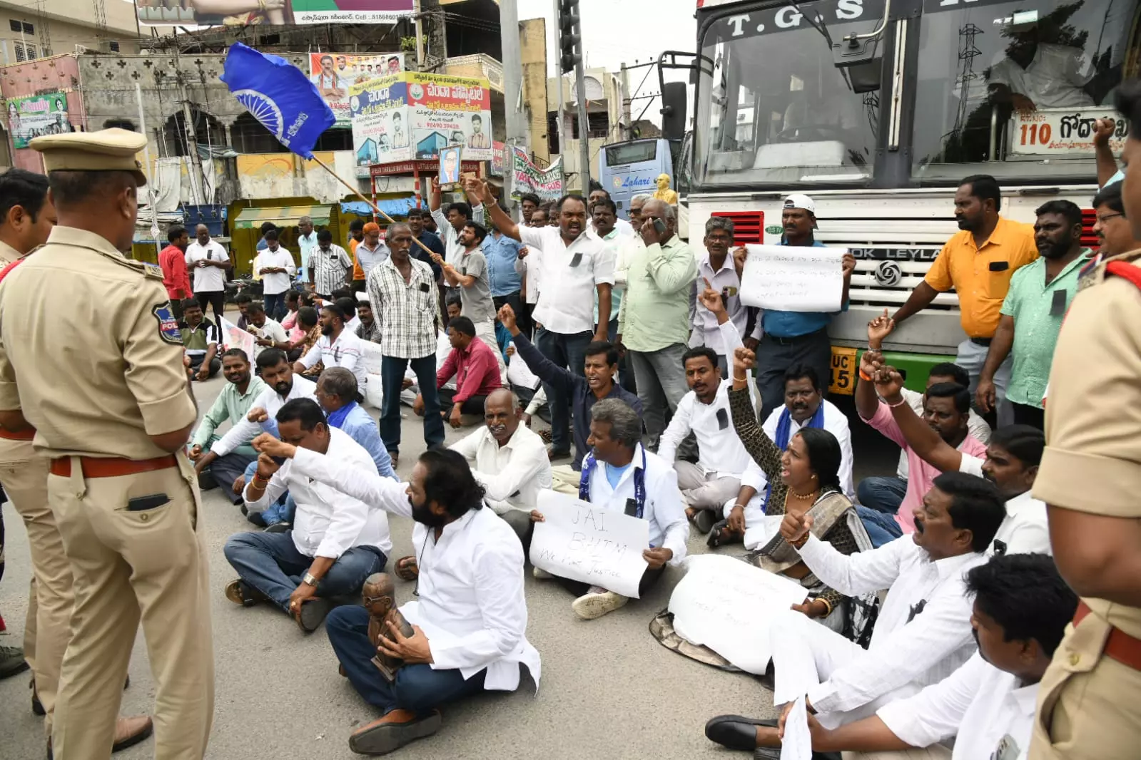 Dalit Leaders Demand Reinstallation of Ambedkar Statue in Karimnagar