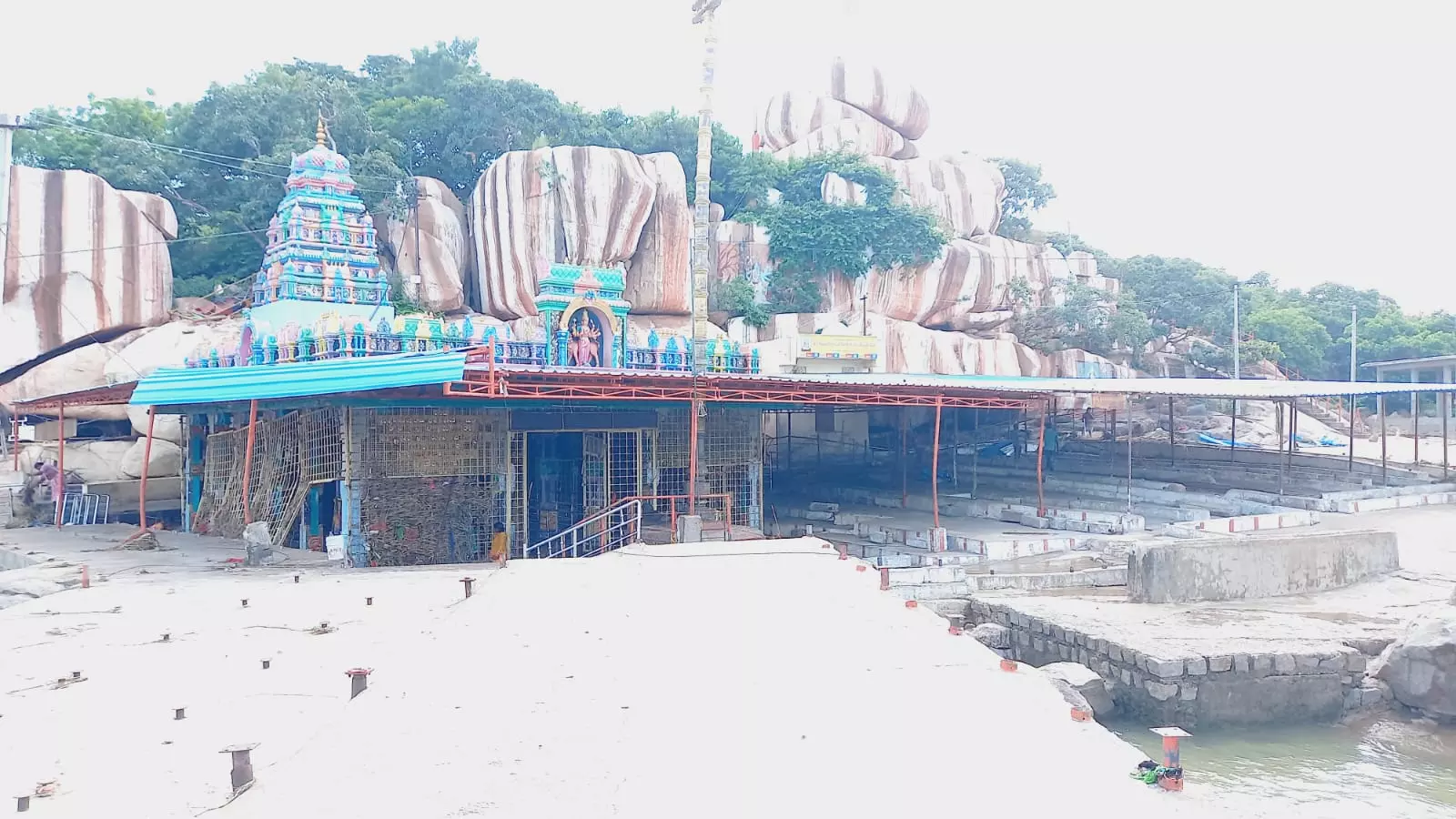 12th Century Edupayala Durga Matha Temple Reopened After 28 Days Due to Flooding
