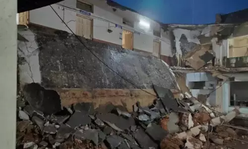 Part of Adilabad Collectorate Building Falls, None Hurt