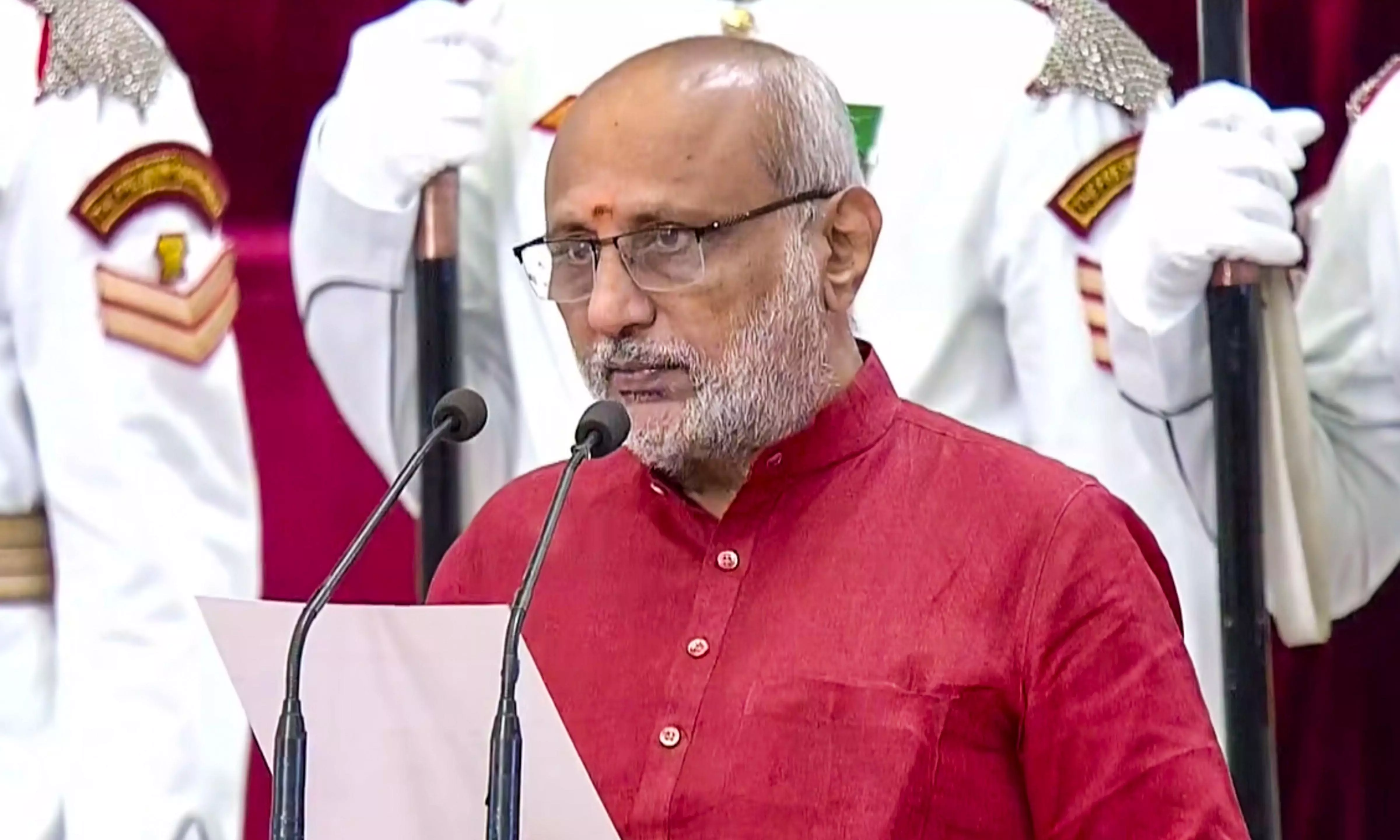 Radhakrishnan Takes Oath, Dhankhar Marks Present