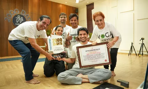 Saurabh Bothra Creates History with 2000 Days of Continuous Yoga Practice, Achieves His 6th World Record 